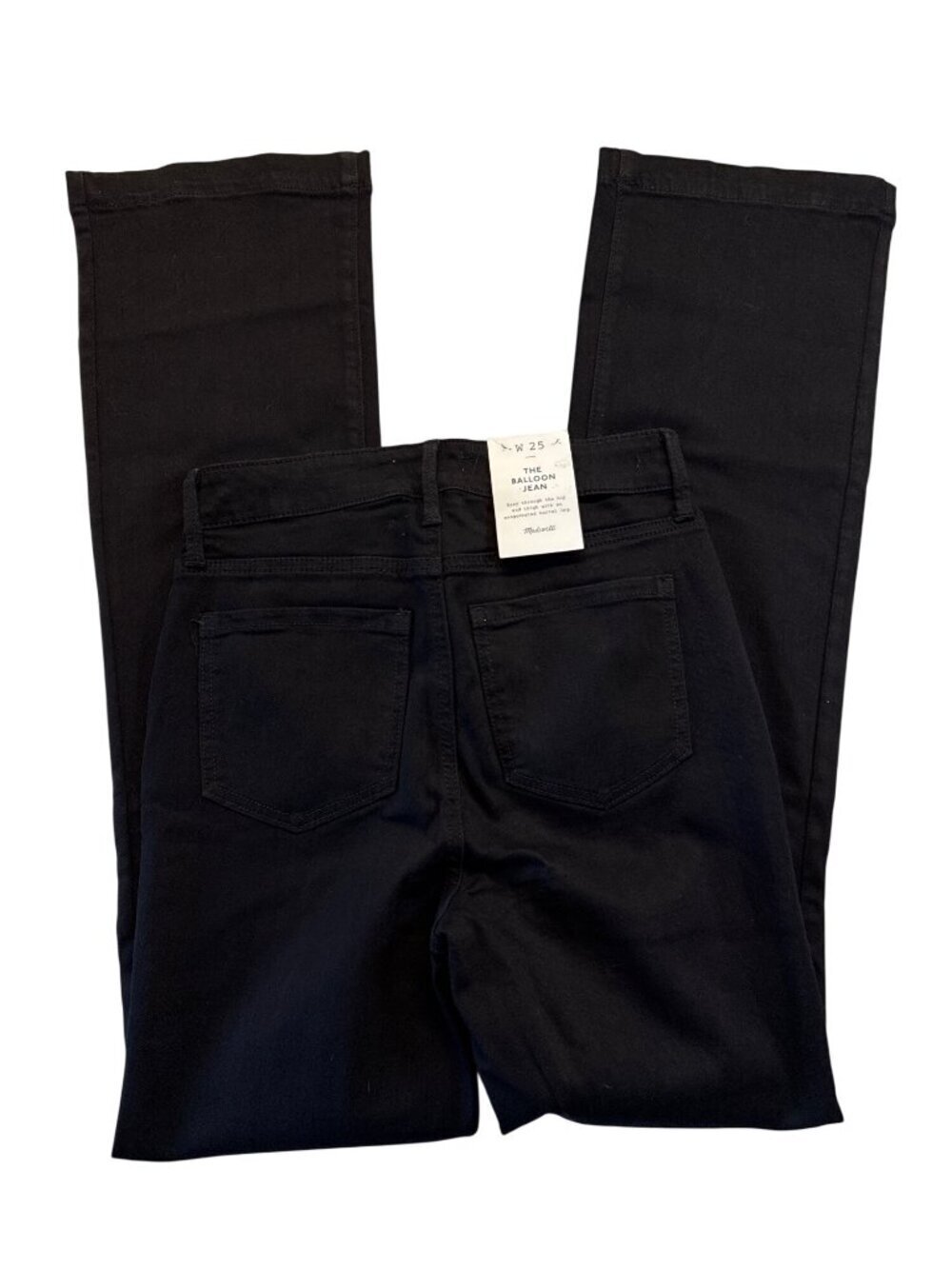Madewell Womens The Balloon Jean~Size 25~Black Frost NEW w/DAMAGE L7 21 - Picture 10 of 14